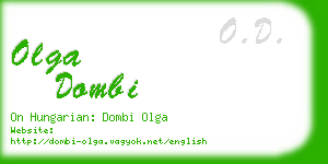 olga dombi business card